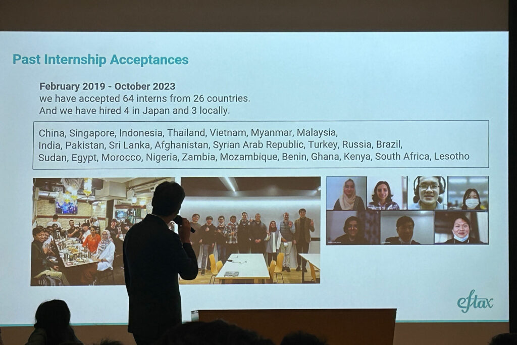 the “Reflection Meeting for JICA International Students who Experienced Summer Internships”